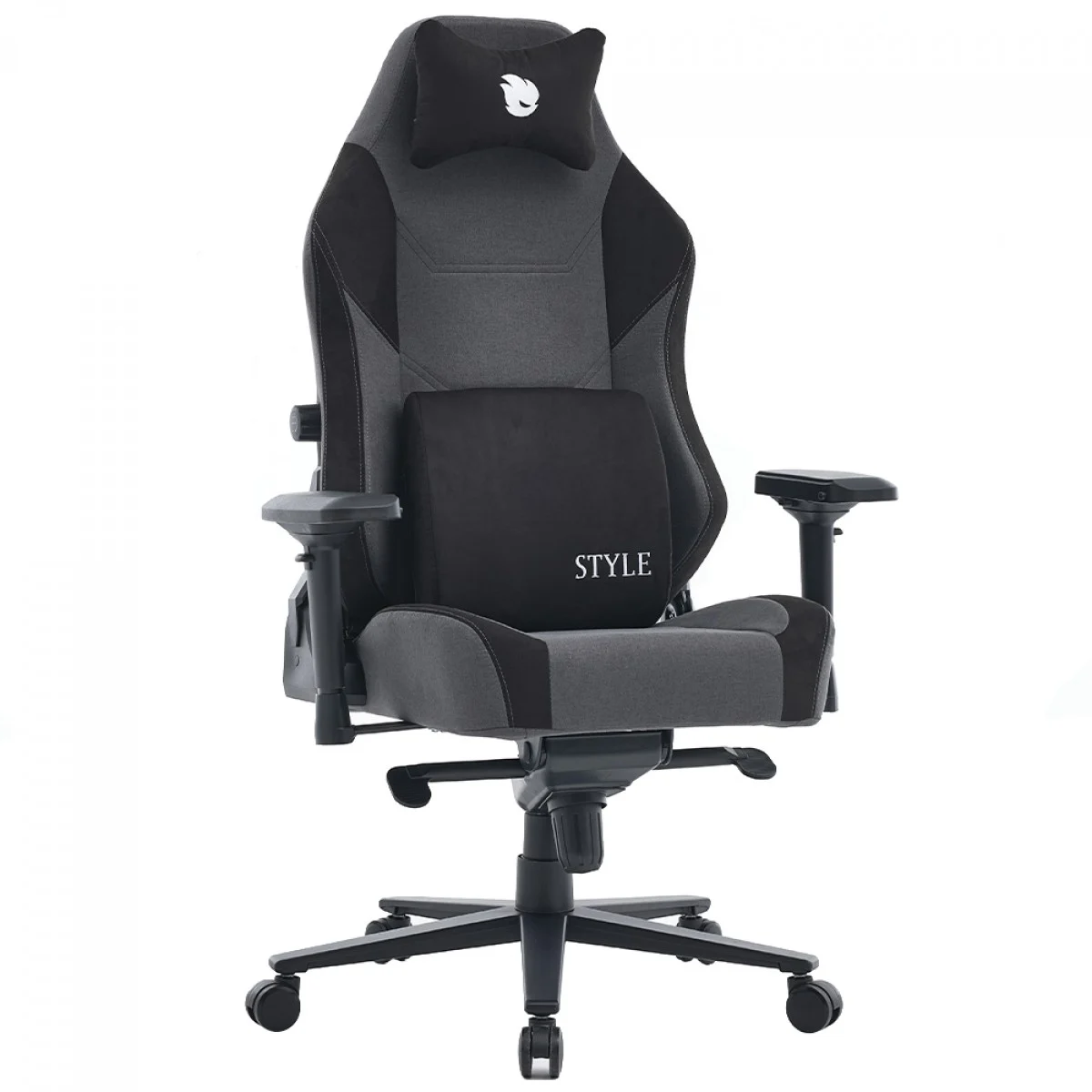 Cadeira Gamer Terabyte New Style, Reclinável, 4D, Tecido, Cinza e Preta, TR-CH-NSR4DGBF